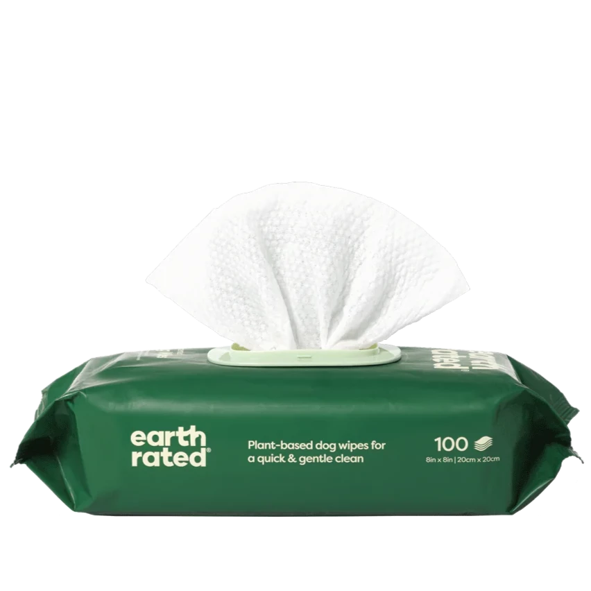 Earth Rated Compostable Pet Grooming Wipes - Unscented