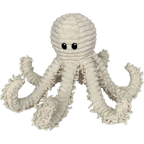 Natural Corduroy Octopus Dog Toy