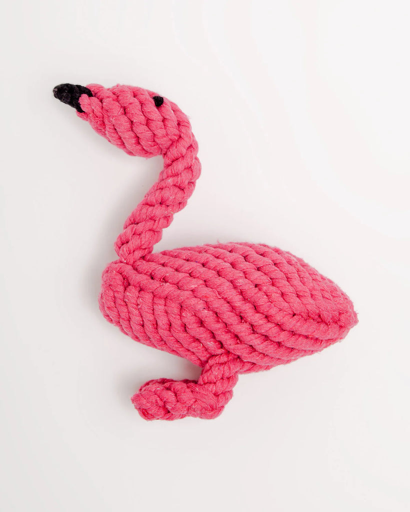 Flamingo Rope Dog Toy by Jax and Bones