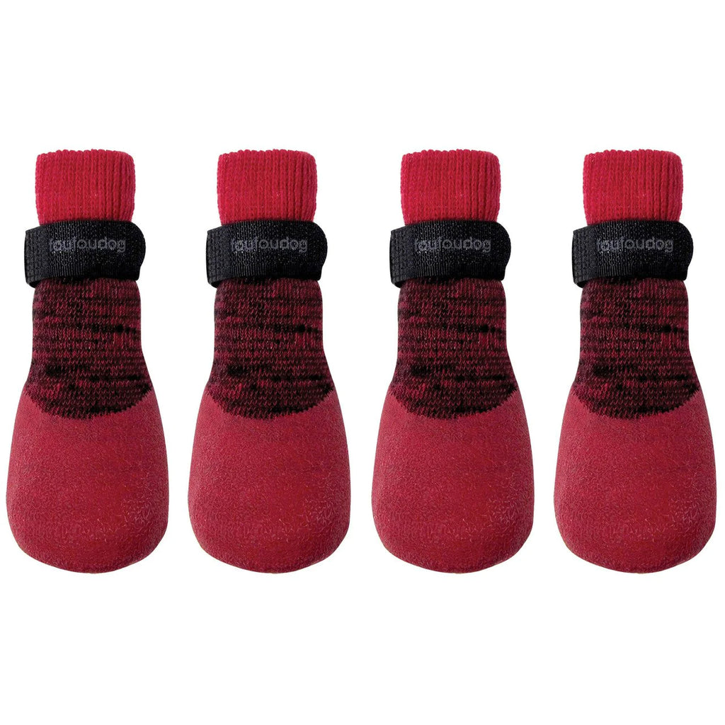 foufou Red Rubber Dipped Socks