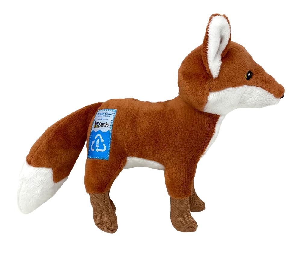 Spunky Pup Clean Earth Recycled Water Bottle Plush Fox