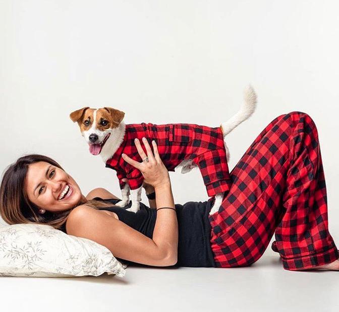 Buffalo Plaid Dog Pajamas - Matching Human PJs Available