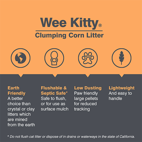 Wee Kitty Flushable Corn Clumping Cat Litter