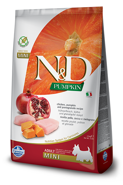 N&D Pumpkin Grain Free Chicken & Pomegranate Adult Dog by Farmina
