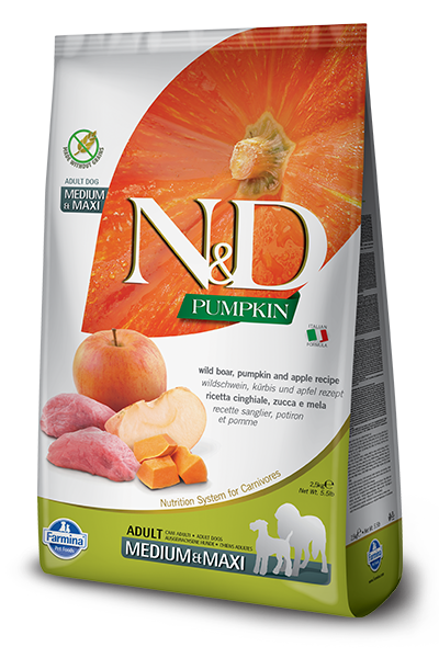N&D Pumpkin Grain Free Boar and Apple Adult Dog by Farmina
