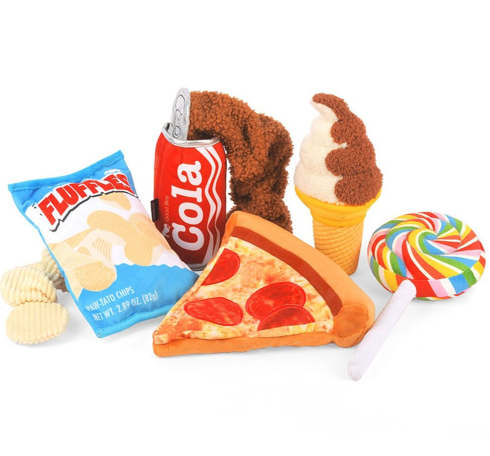 Snack Attack Collection Swirls n Slobbers Soft Serve Dog Toys