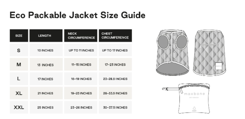 maxbone Upcycled Eco Packable Jacket