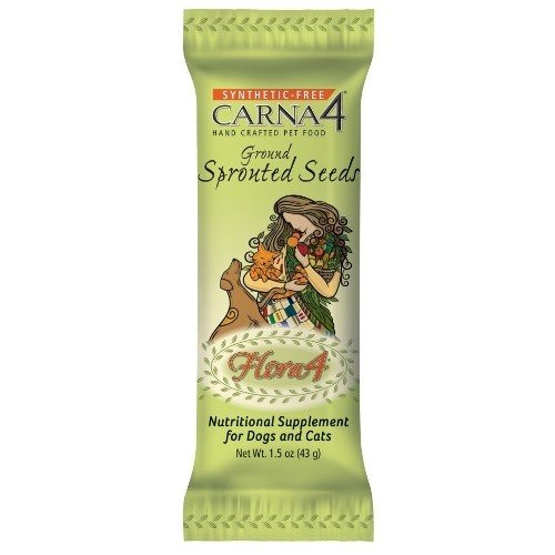 Flora4 Raw Sprouted Seeds Supplement for Cats and Dogs by Carna4
