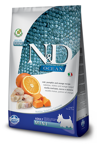 N&D Ocean Grain Free Cod, Pumpkin & Orange Adult Dog by Farmina