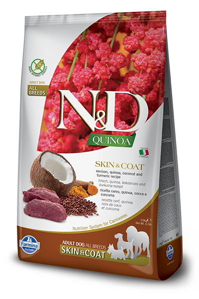 N&D Quinoa Skin & Coat Venison Adult Dog by Farmina