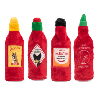 Hot Sauce Crusherz Bottle Cruncher Dog Toys
